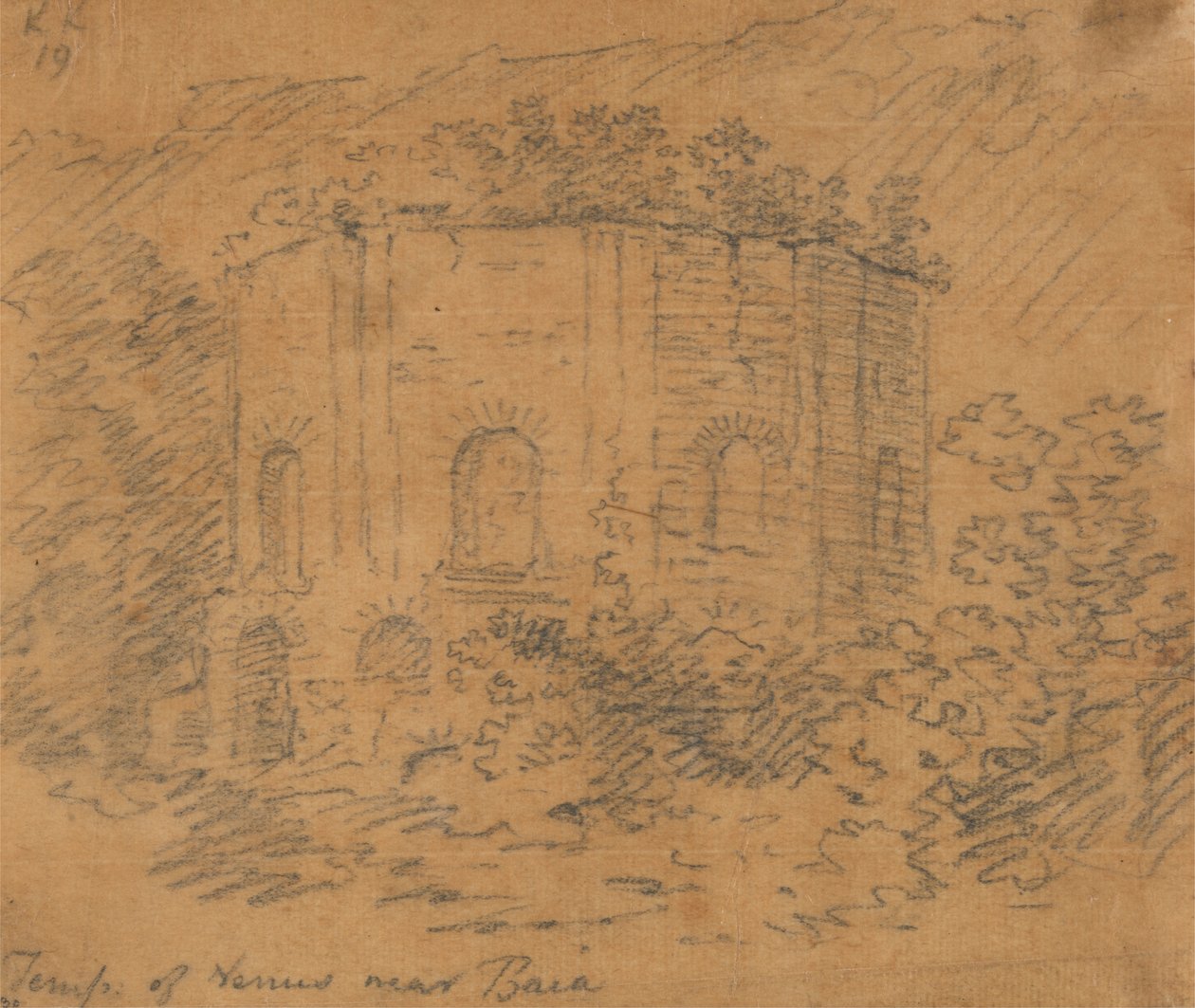 Templo de Vénus perto de Baia de John Robert Cozens