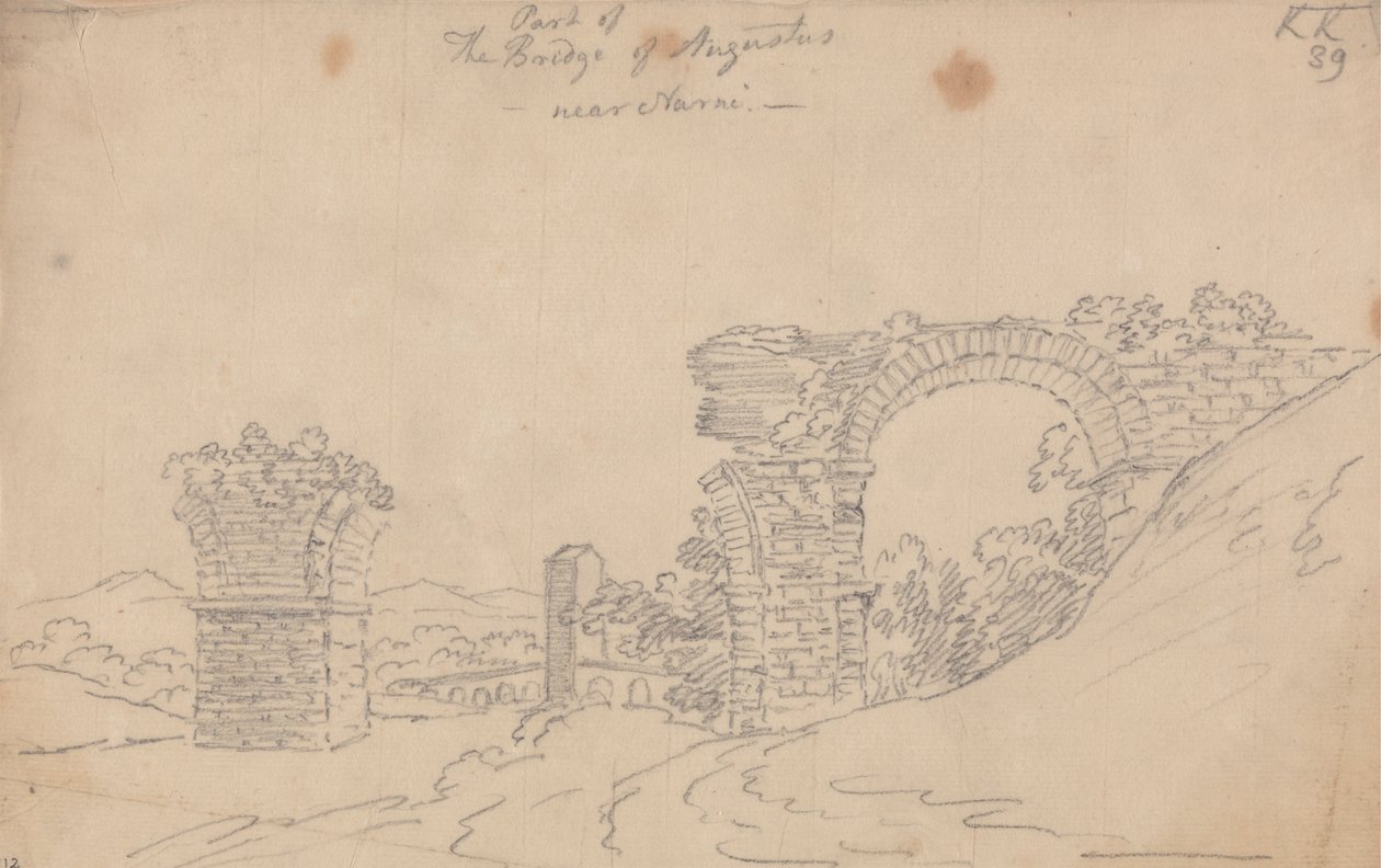 A Ponte de Augusto perto de Narni de John Robert Cozens
