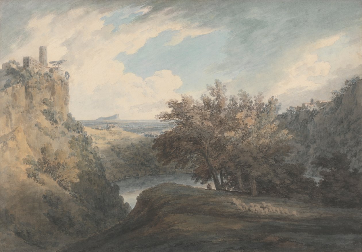 O Lago de Nemi de John Robert Cozens