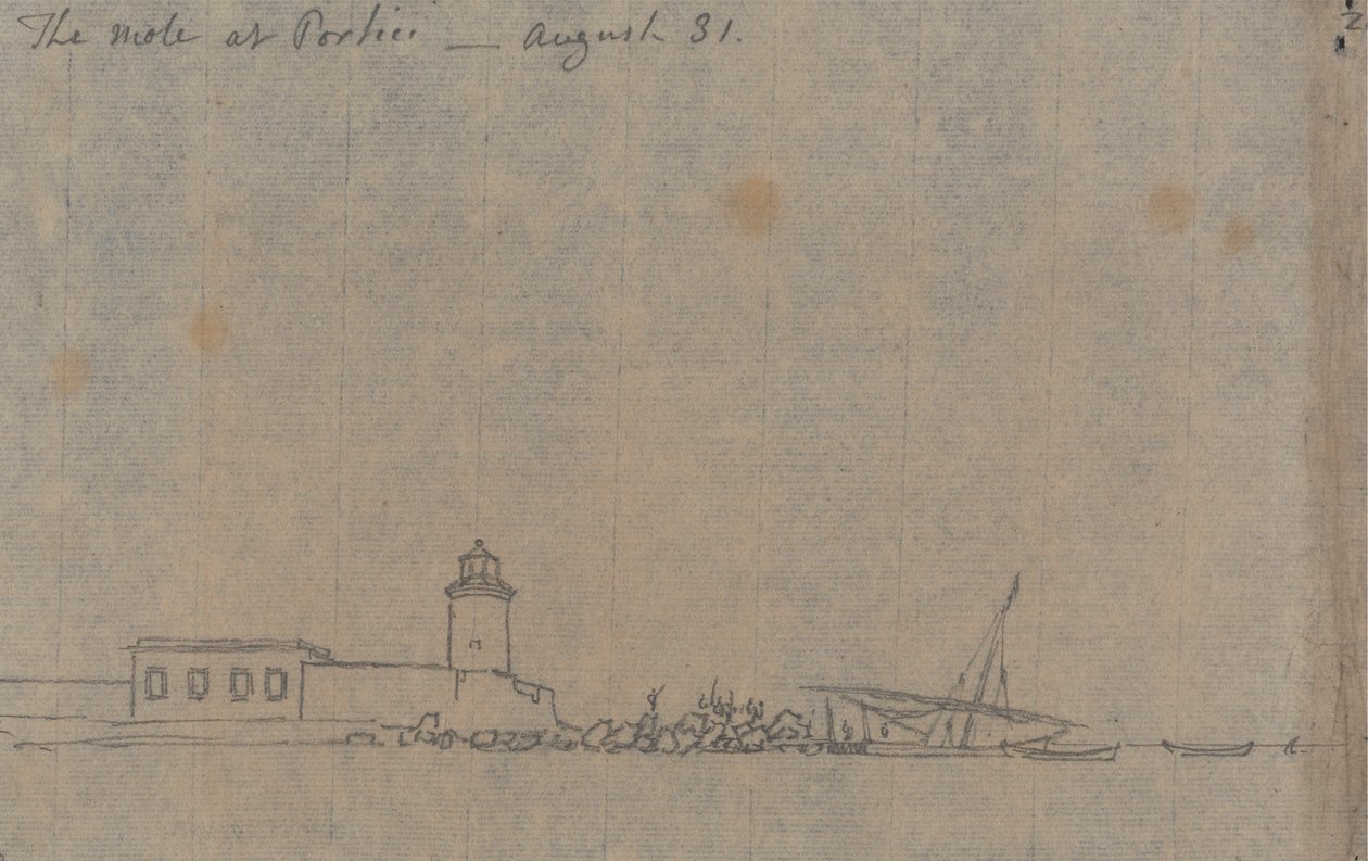 The Mole at Portici, 31 de Agosto de John Robert Cozens