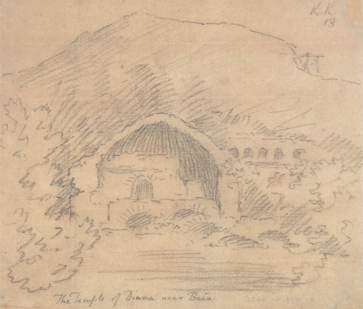 O Templo de Diana perto de Baia de John Robert Cozens