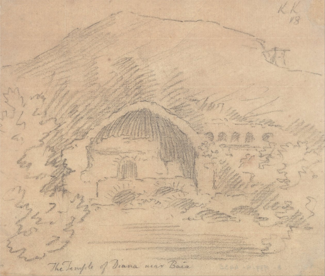 O Templo de Diana perto de Baia de John Robert Cozens