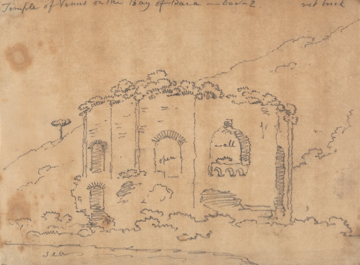 O Templo de Vénus na Baía de Baia, 2 de Dezembro de John Robert Cozens