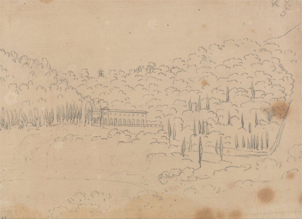 Vista de uma moradia de John Robert Cozens