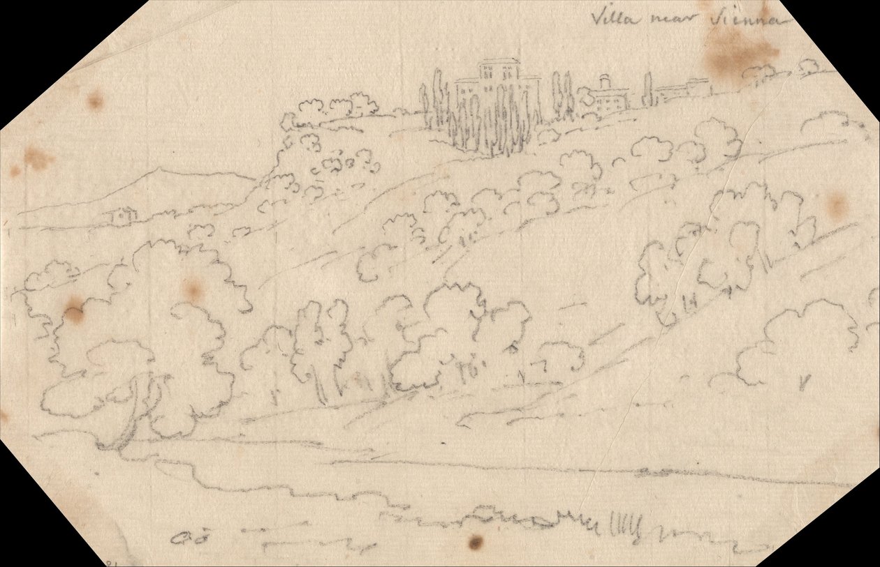 Villa perto de Siena de John Robert Cozens