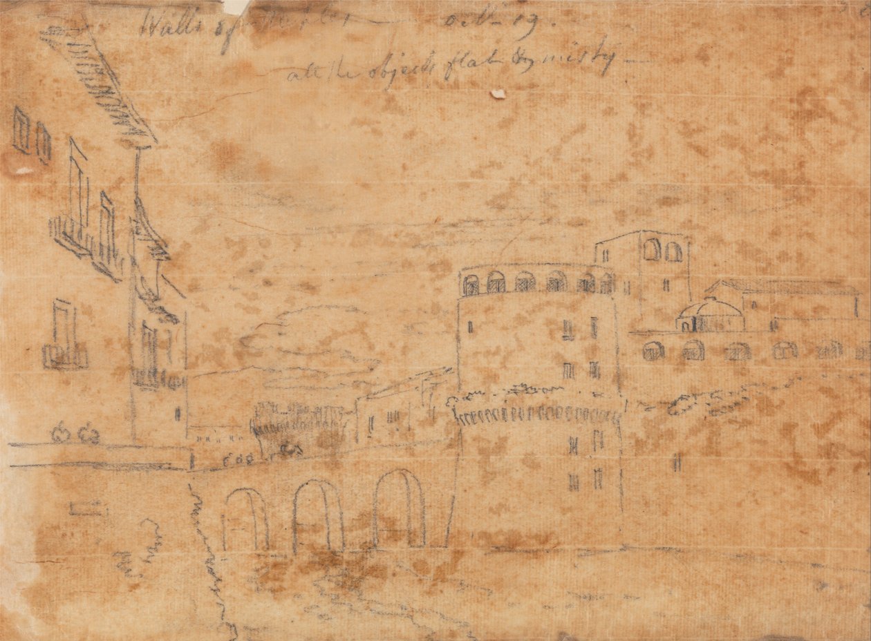 Muralhas de Nápoles, 19 de outubro de John Robert Cozens