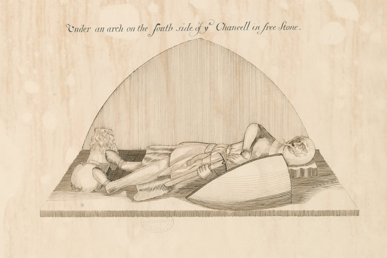 Igreja Swynnerton - Efígie: desenho a caneta e tinta, sd [séc. XIX] de John Robert Fernyhough