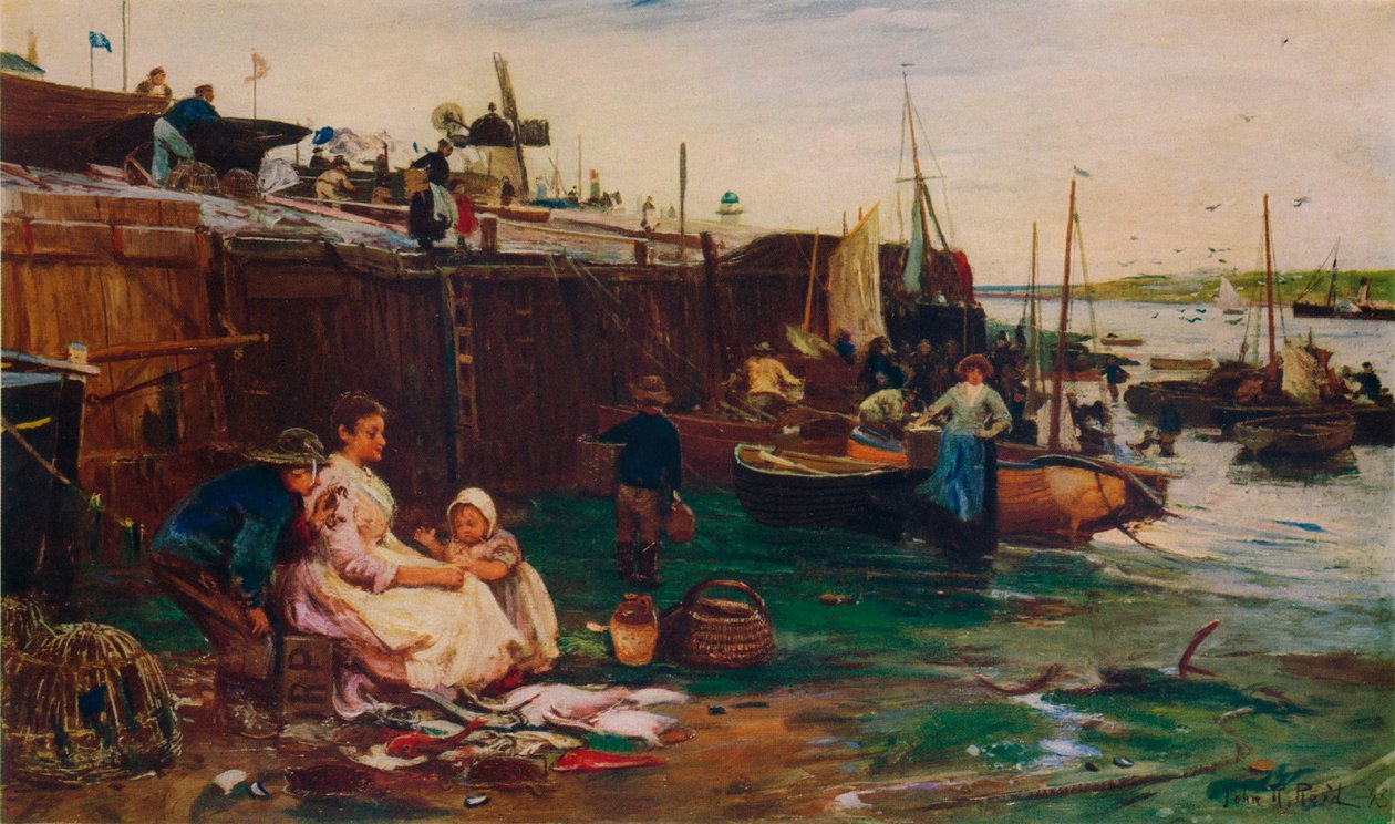 Pescadores em St. Ives, 1893 de John Robertson Reid