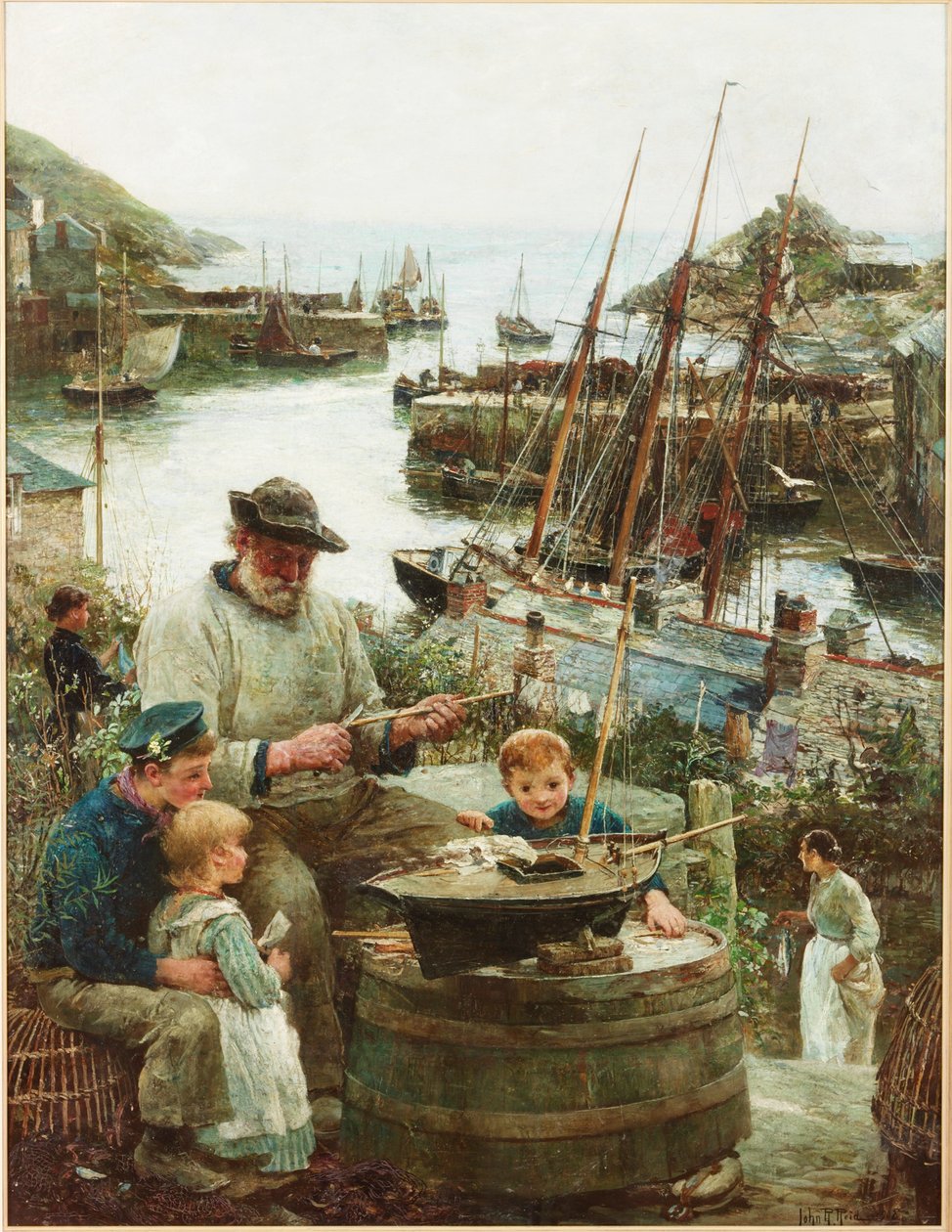 Fabricante de navios com porto, 1908 de John Robertson Reid