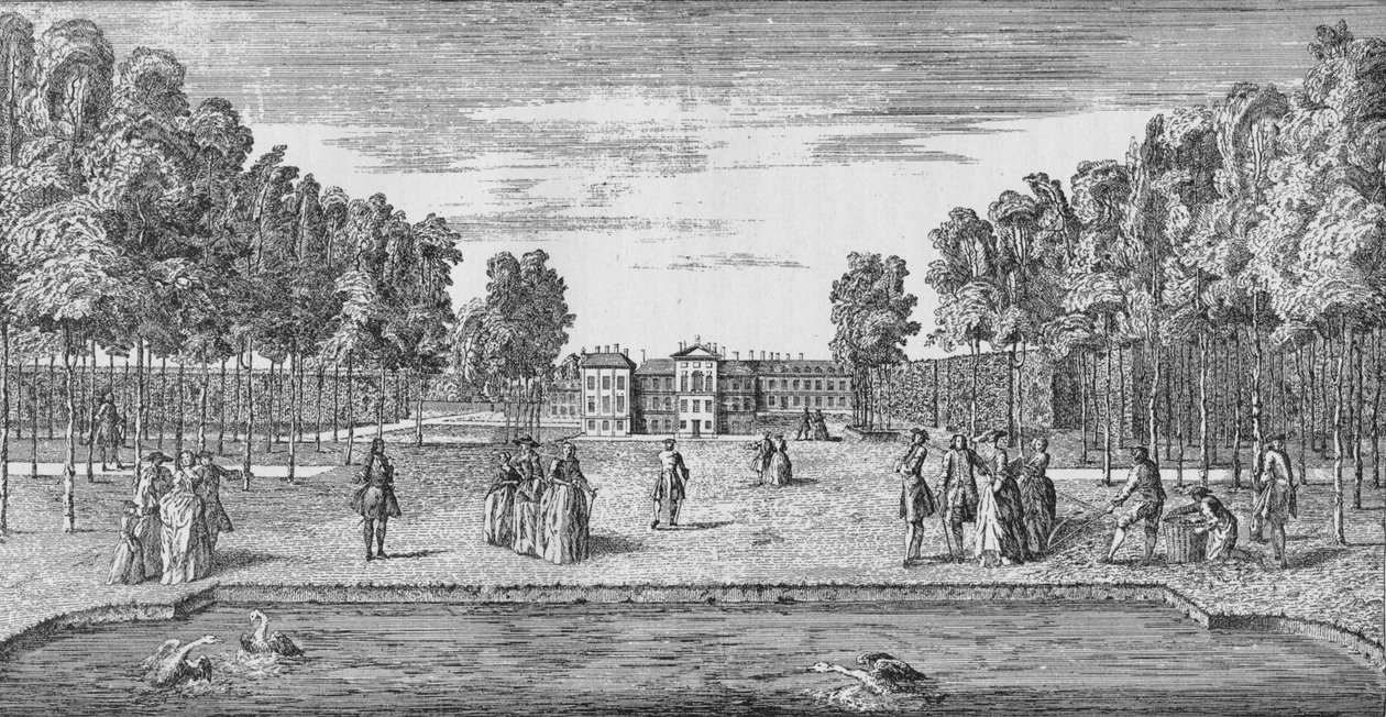 Palácio de Kensington no Georgian Times, c1750 1911 de John Rocque