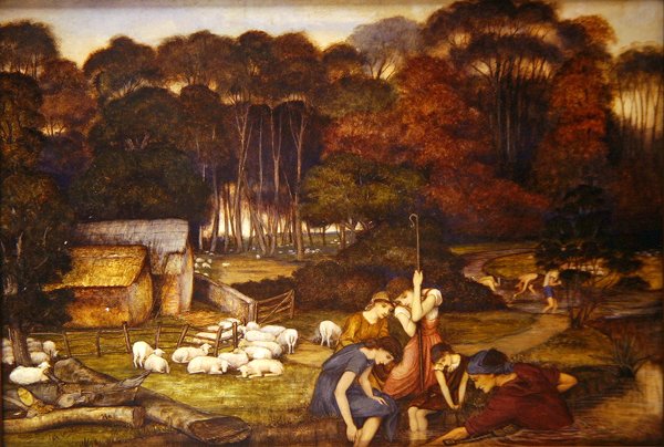 Outono, c.1879 (aguarela sobre papel) de John Roddam Spencer Stanhope