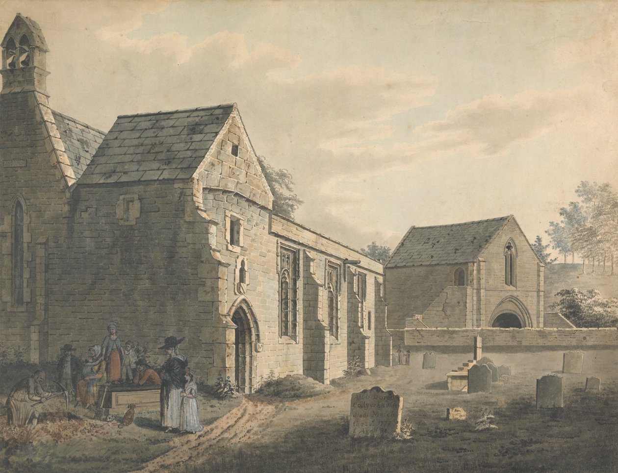 Igreja, Adro da Igreja e Figuras (O Cemitério) de John Roe of Warwick