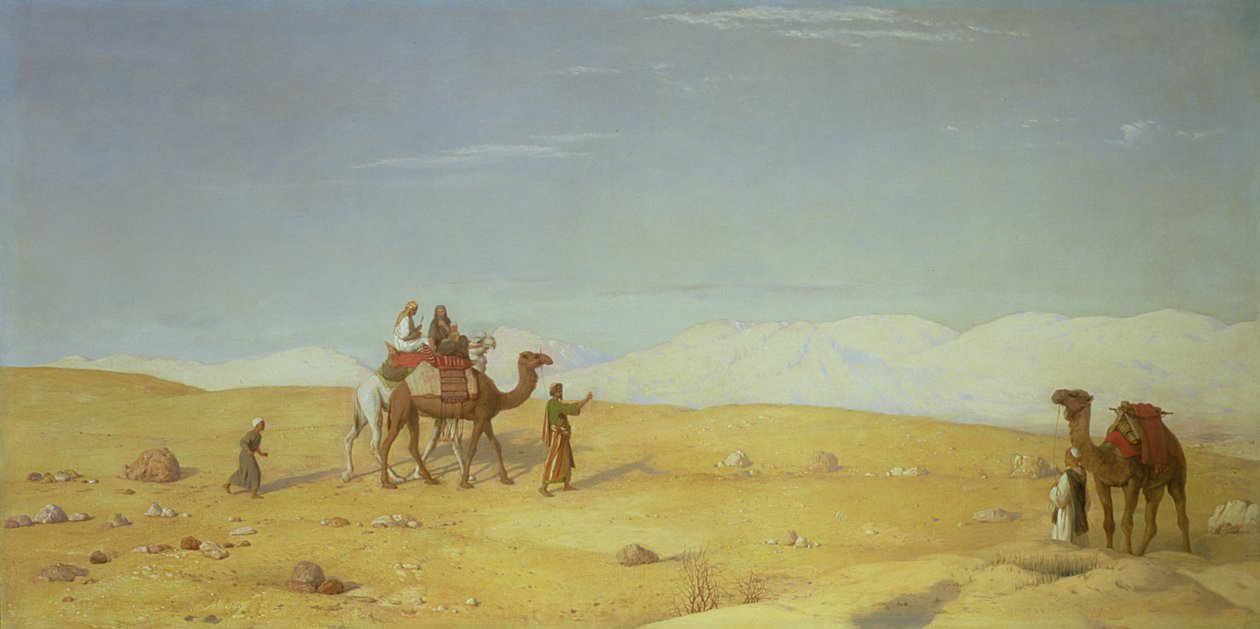O Vale de Moisés, no Deserto do Sinai, 1866 de John Rogers Herbert