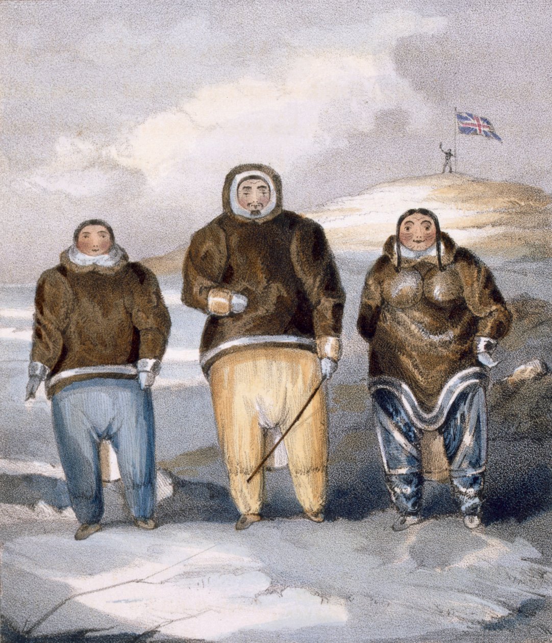 Kawalua, Tiagashu e Adlurak de 1835 de John Ross