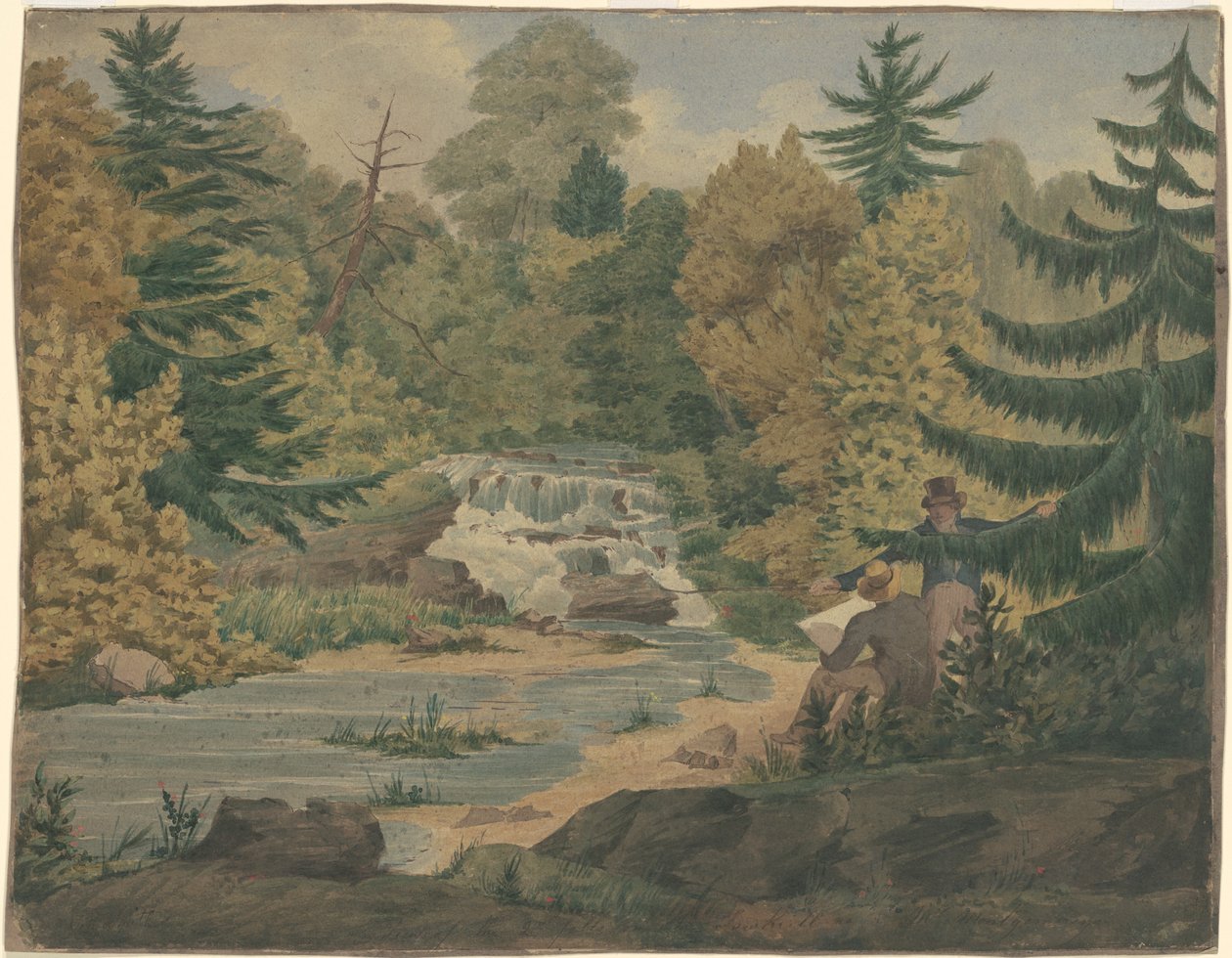 Vista das segundas cataratas do rio Sawkill de John Rubens Smith