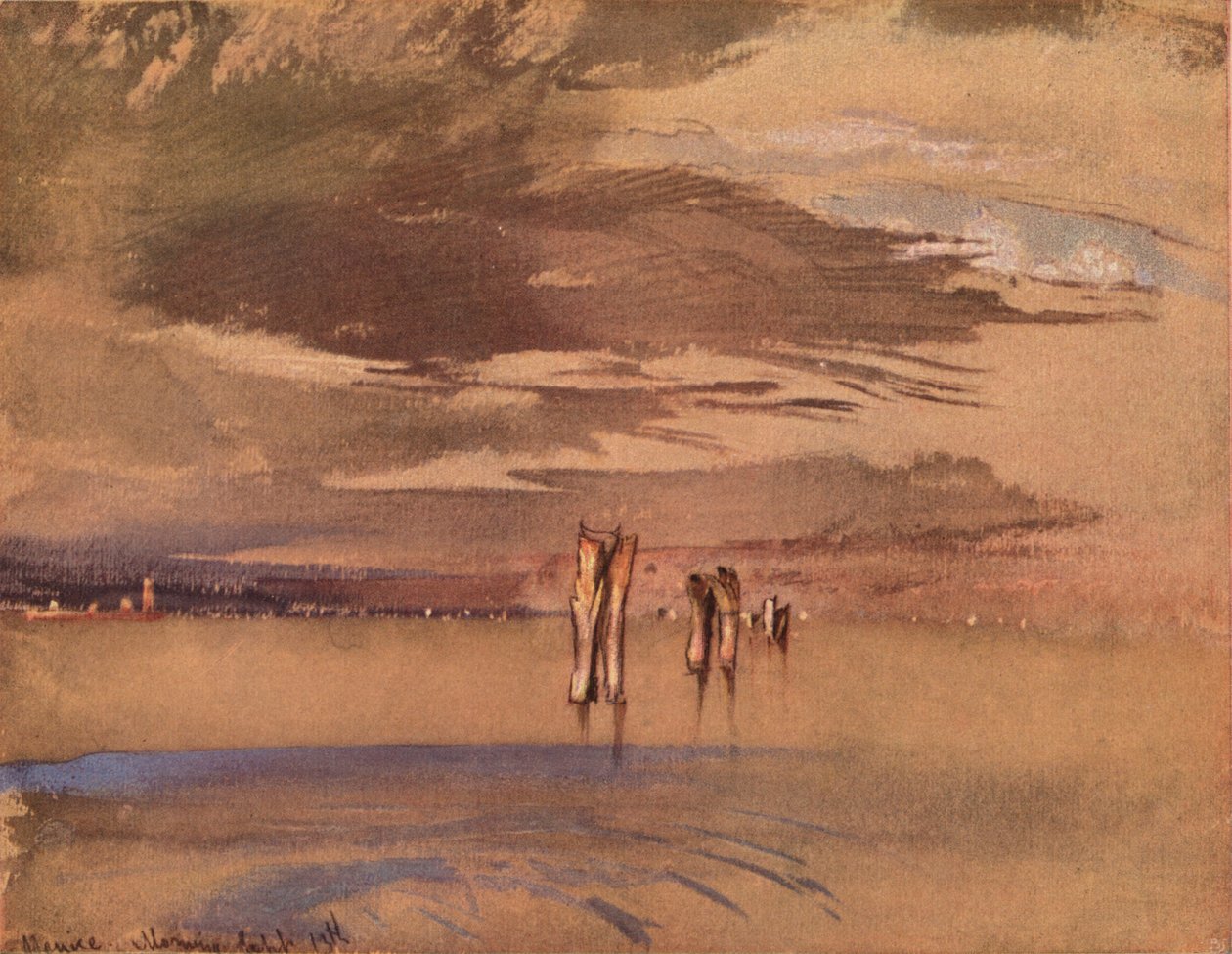 Uma manhã cinzenta perto de Veneza, século XIX de John Ruskin