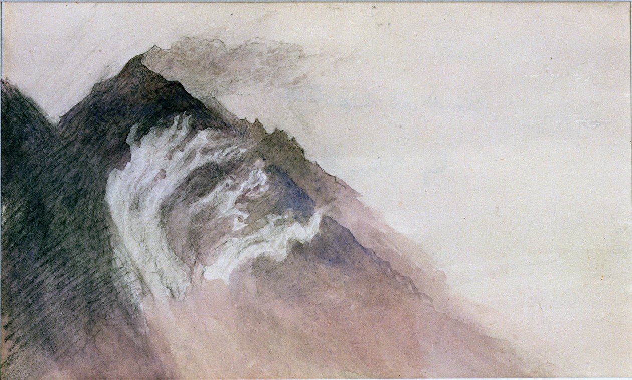 Chamonix, Mt Blanc (wc no papel) de John Ruskin