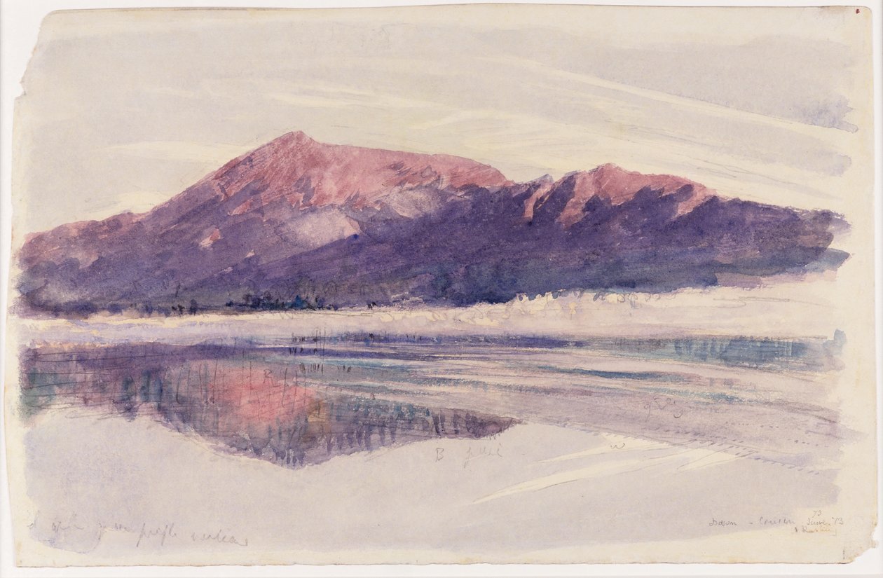 Dawn Coniston, 1873 (wc no papel) de John Ruskin