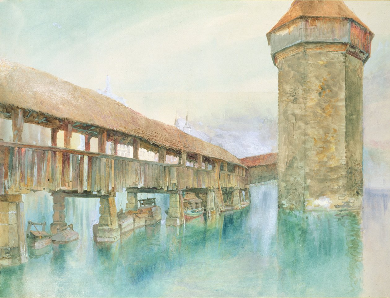 Kapelbrucke, Lucerna, século XIX de John Ruskin