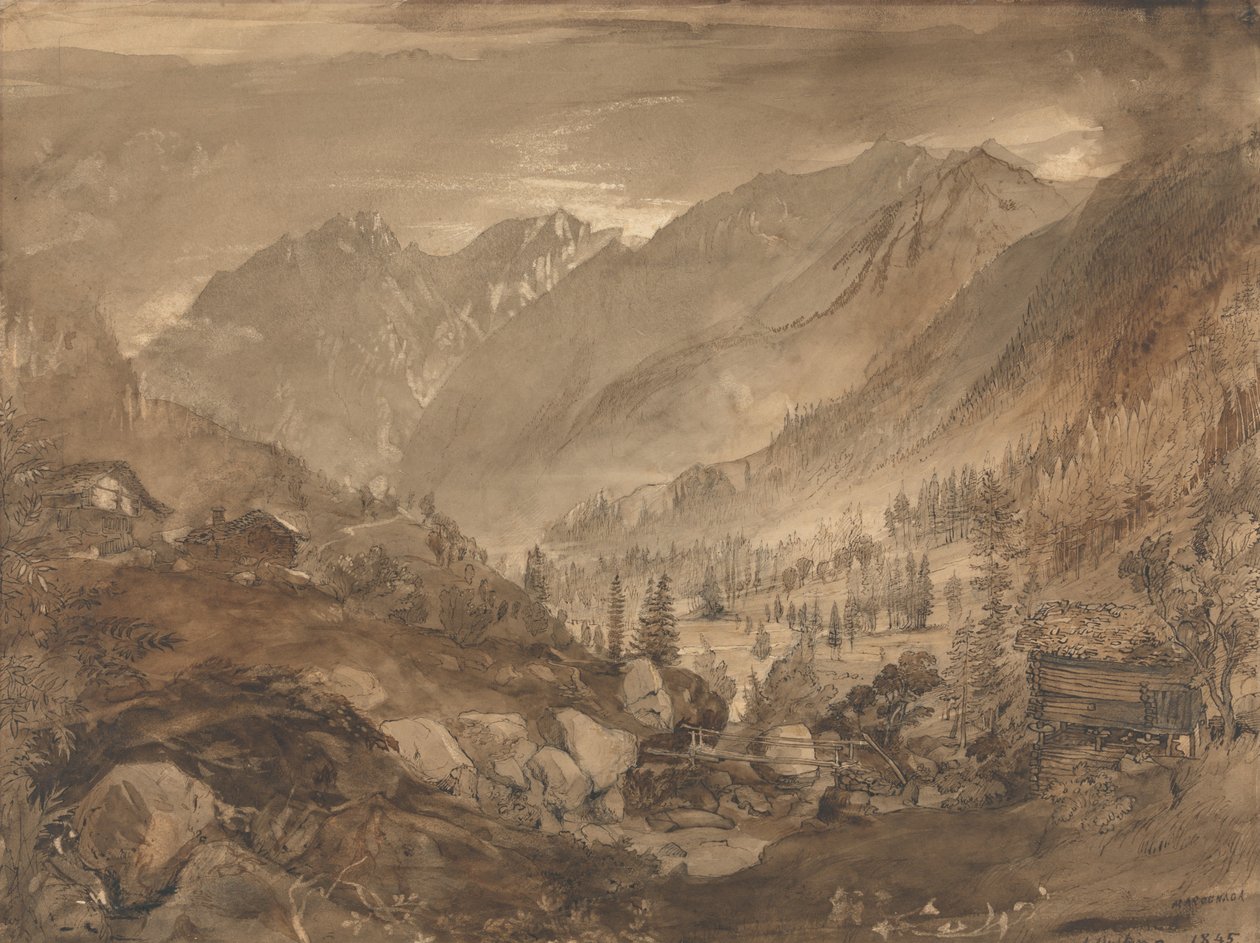 Paisagem montanhosa, Macugnaga de John Ruskin