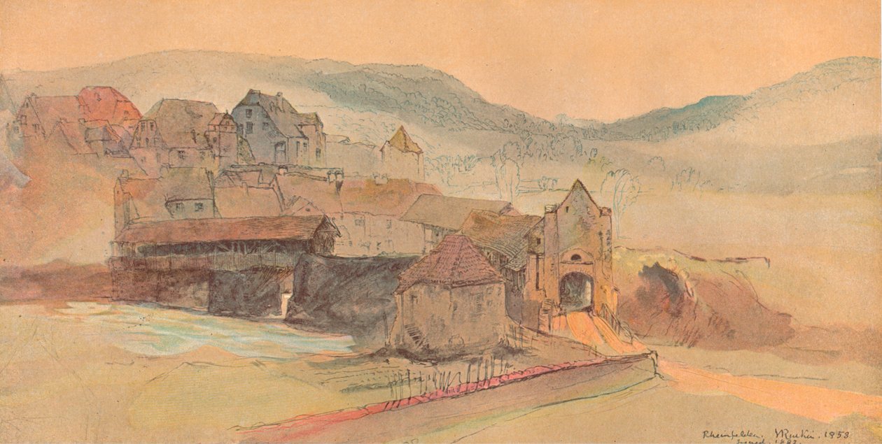Ponte de Rheinfelden, 1858 de John Ruskin