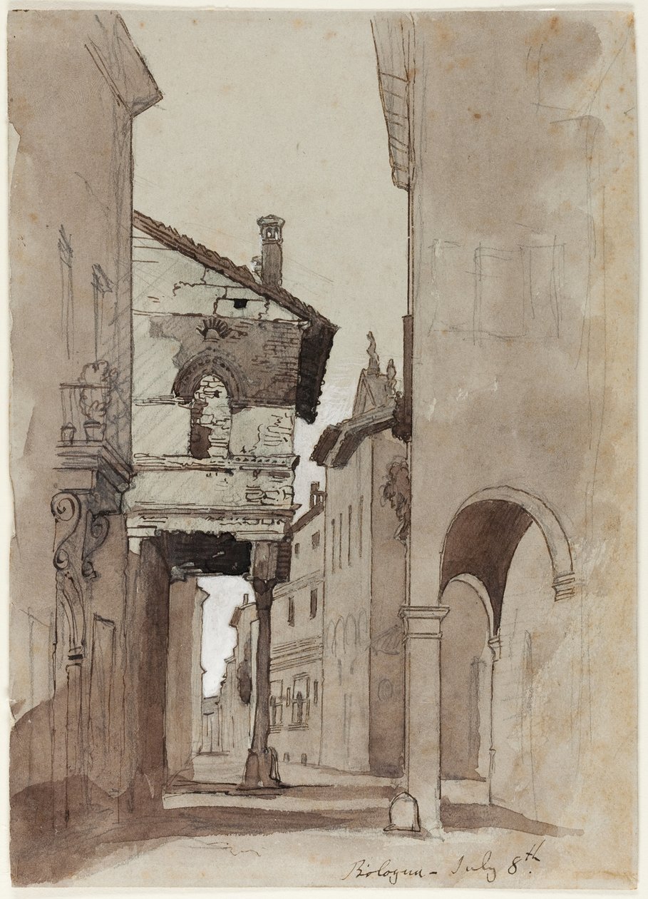 Rua em Bolonha de John Ruskin