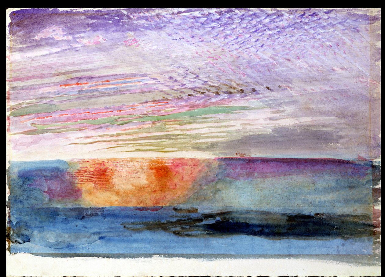 Pôr do sol em Herne Hill através da fumaça de Londres, 1876 de John Ruskin
