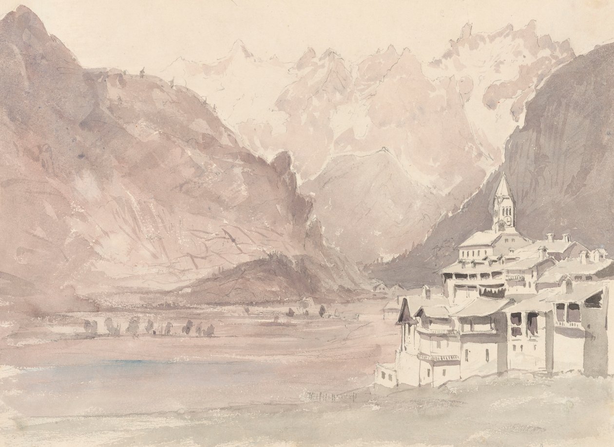 Paisagem de montanha suíça de John Ruskin