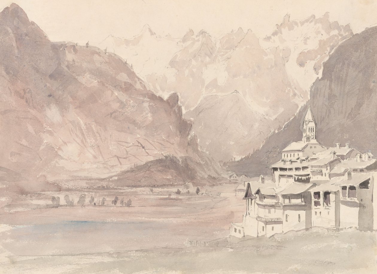 Paisagem montanhosa suíça de John Ruskin