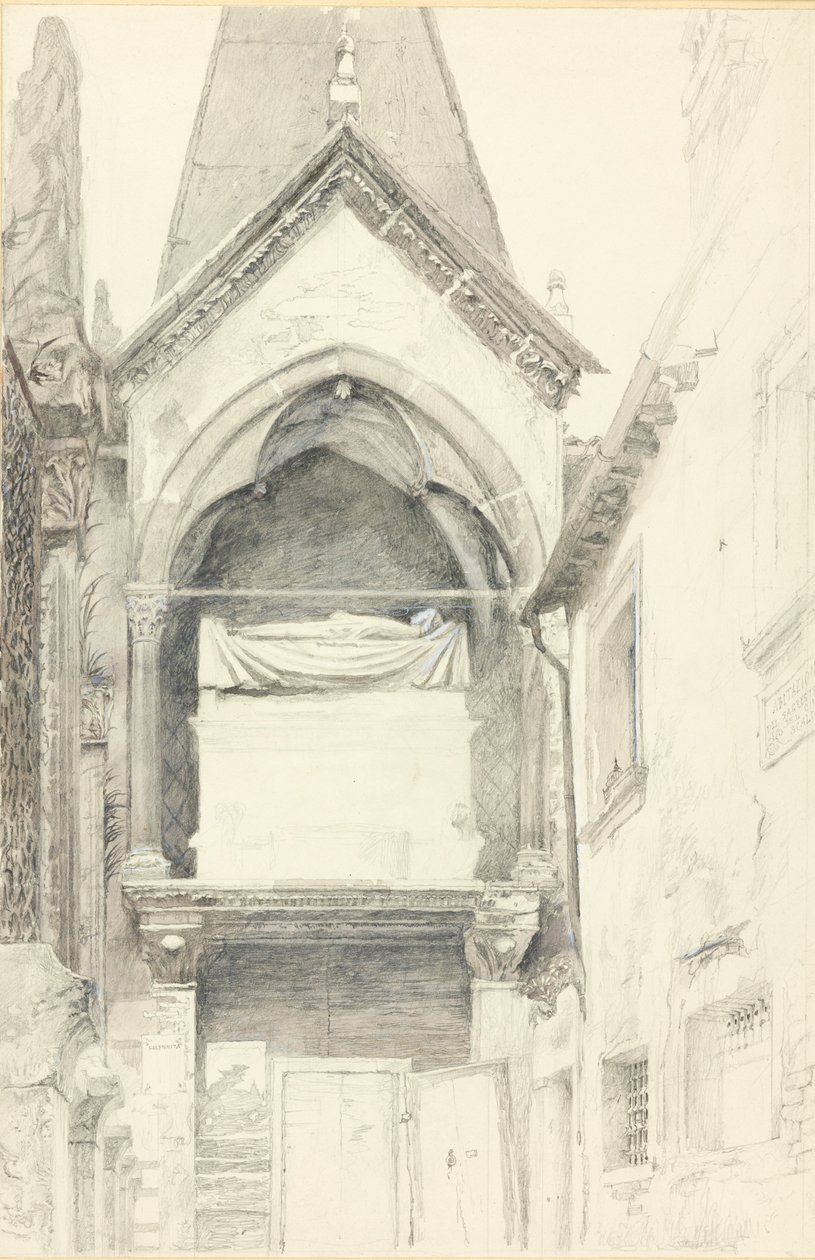 O Túmulo de Cangrande I della Scala, Verona, 28 de maio - 29 de junho de 1869. de John Ruskin
