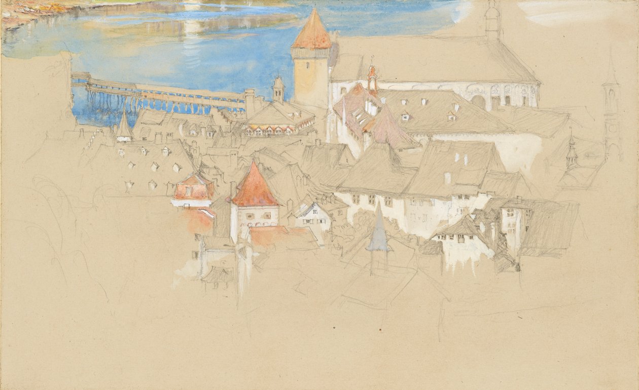 Vista de Lucerna de cima, 1861 ou 1866. de John Ruskin