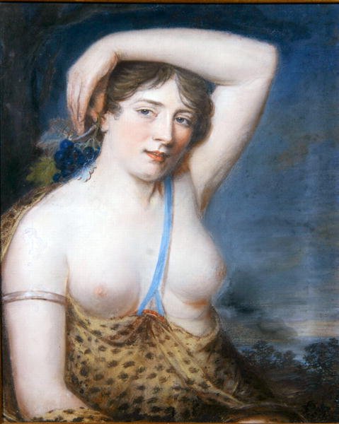 Um Bacchante (pastel) de John Russell