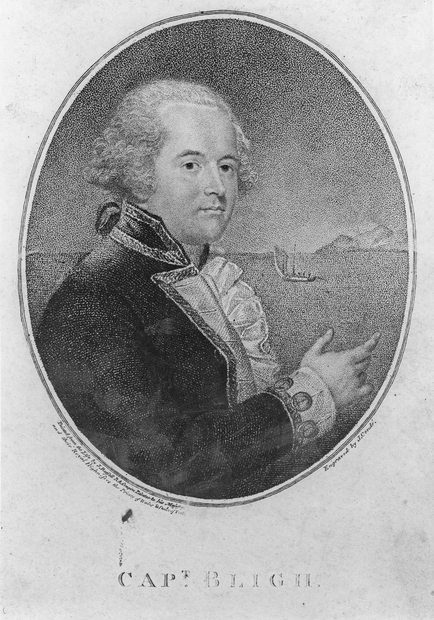 Capitão William Bligh, gravado por John Conde (gravura) de John Russell