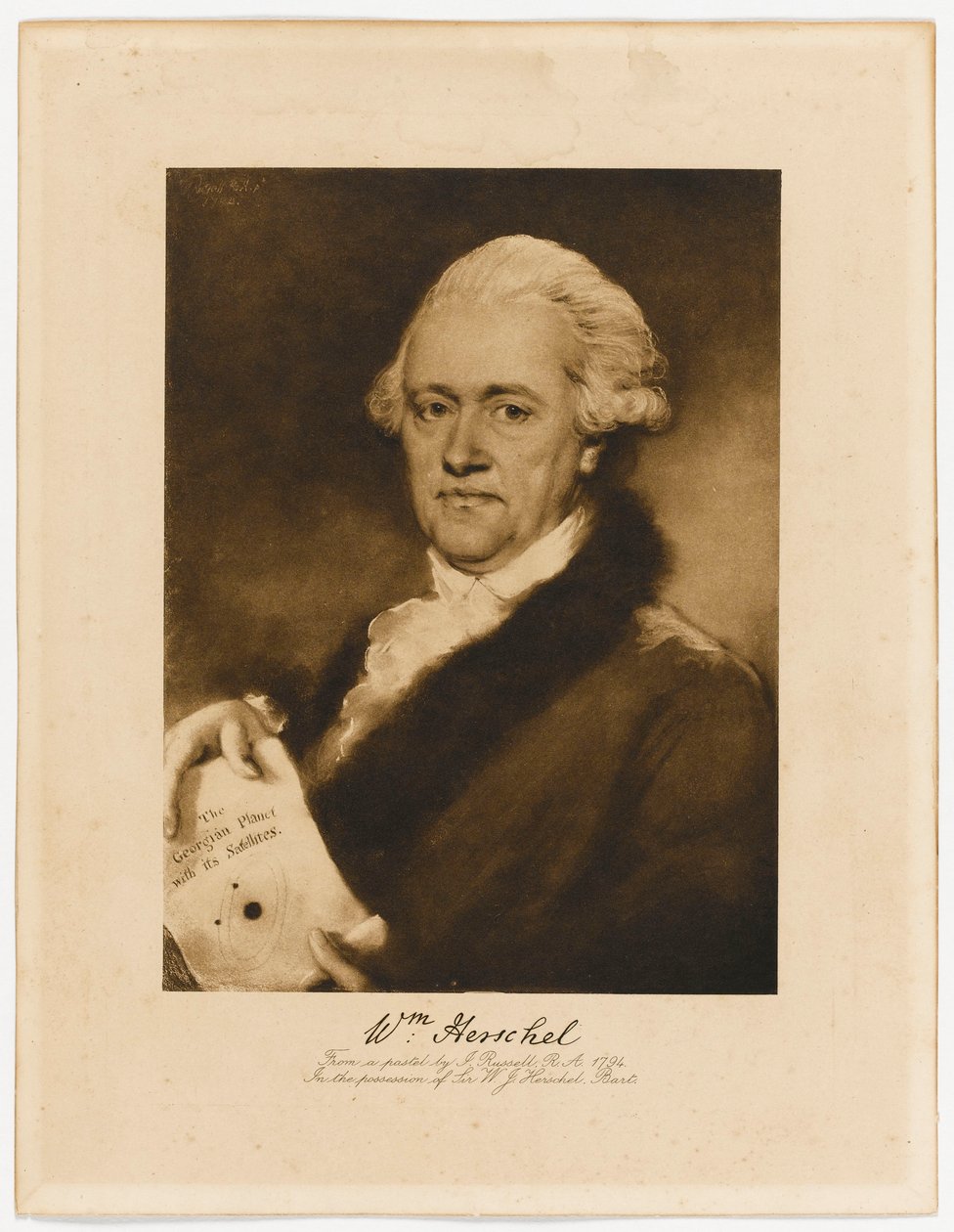 Sir William Herschel (1738-1822) (fotogravura) de John Russell