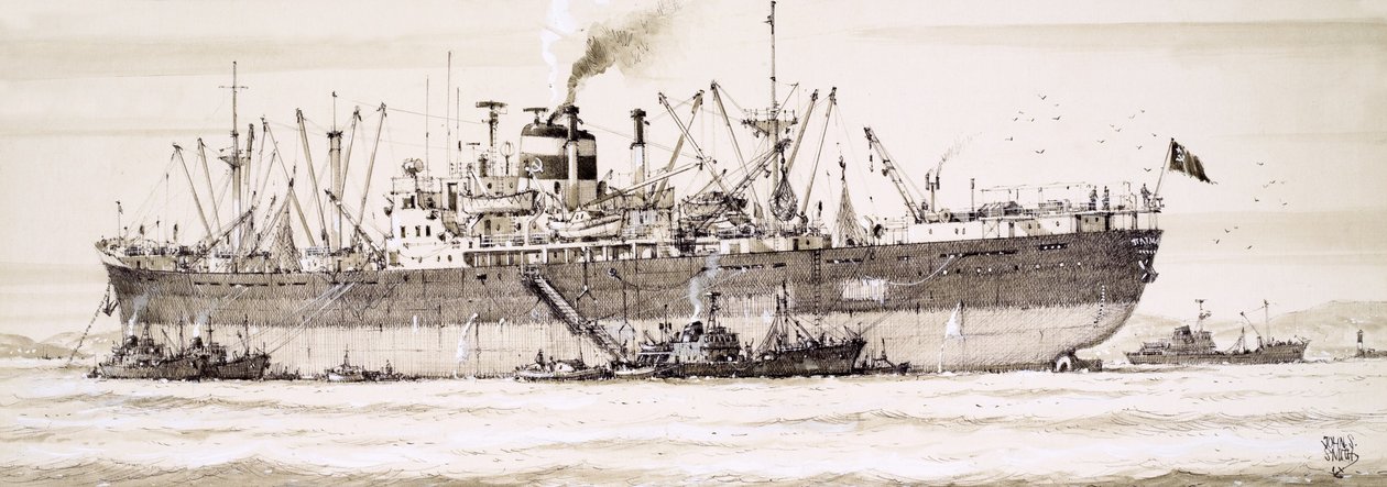 Arrastões russos cercam um navio-fábrica de John S. Smith