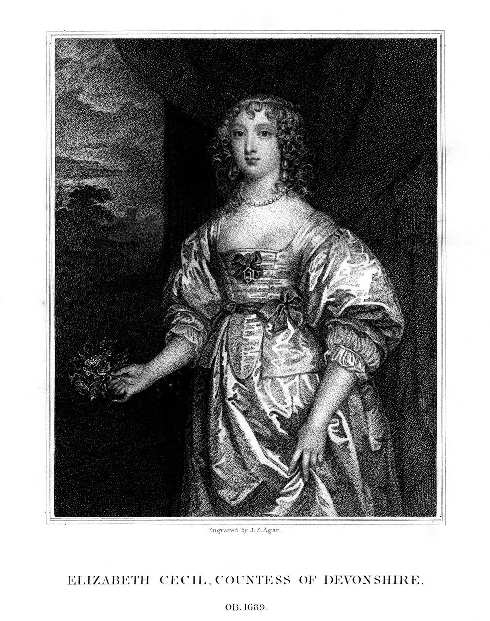 Elizabeth Cecil, condessa de Devonshire, 1824. de John Samuel Agar