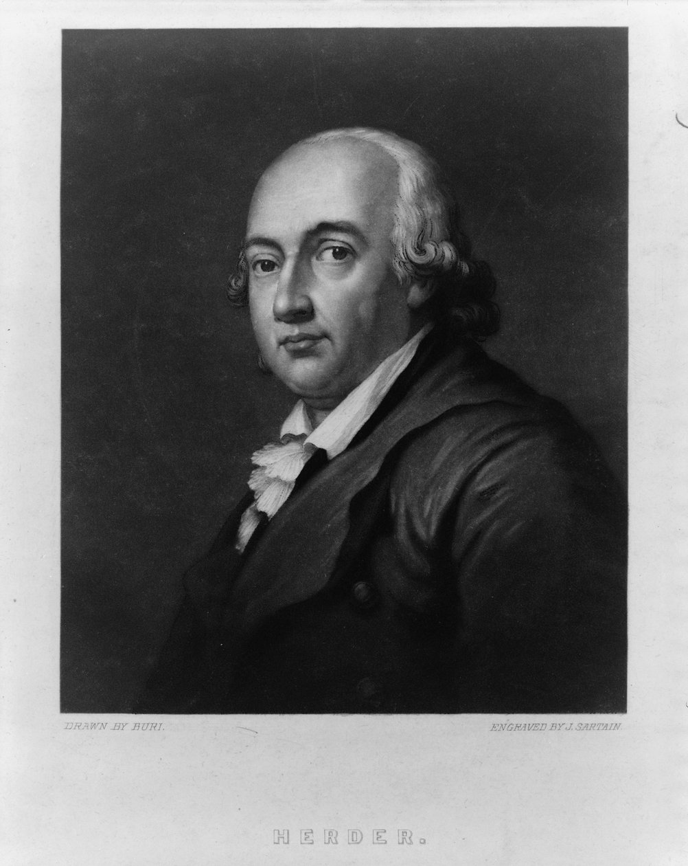 Retrato de Johann Gottfried Herder 1744-1803, entre 1828 e 1880 de John Sartain
