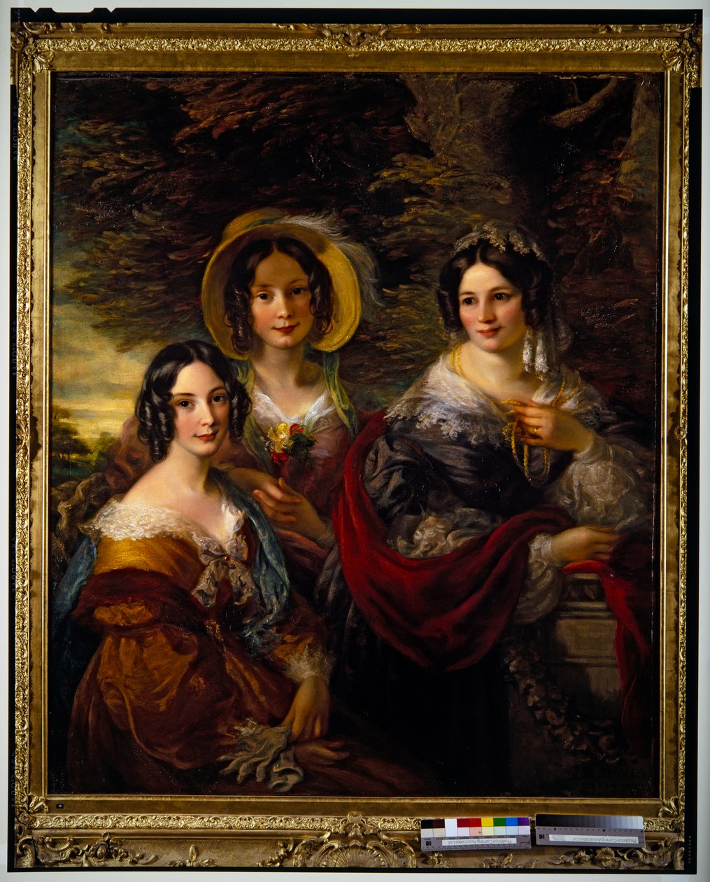 Retrato de Frances, Charlotte e Catherine Voules (tela) de John Scarlett Davis