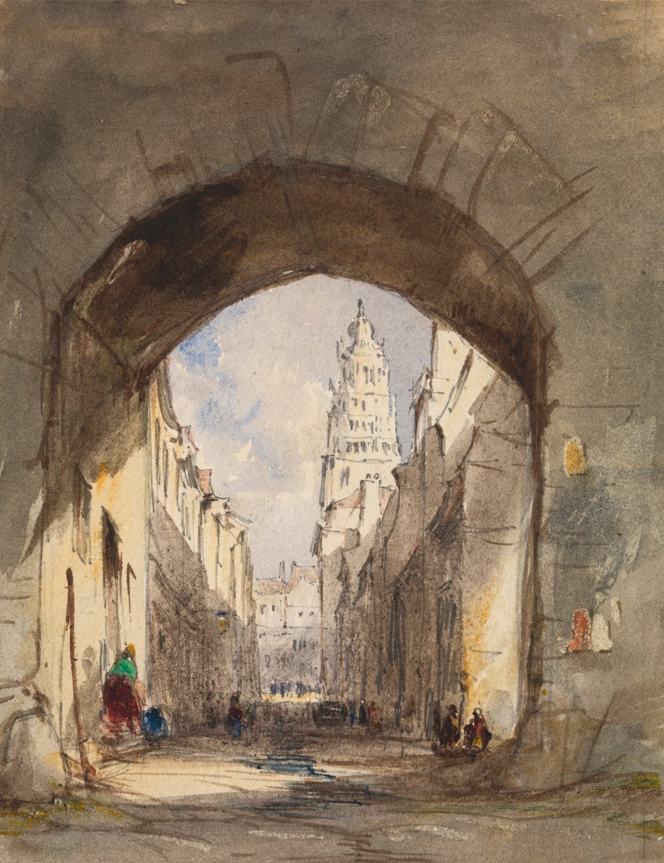 Cena de rua em Calais de John Scarlett Davis