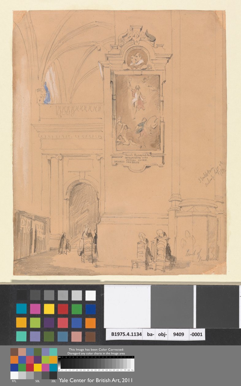 A Tumba de Van Balen, Antuérpia, 7 de Setembro de 1832 de John Scarlett Davis