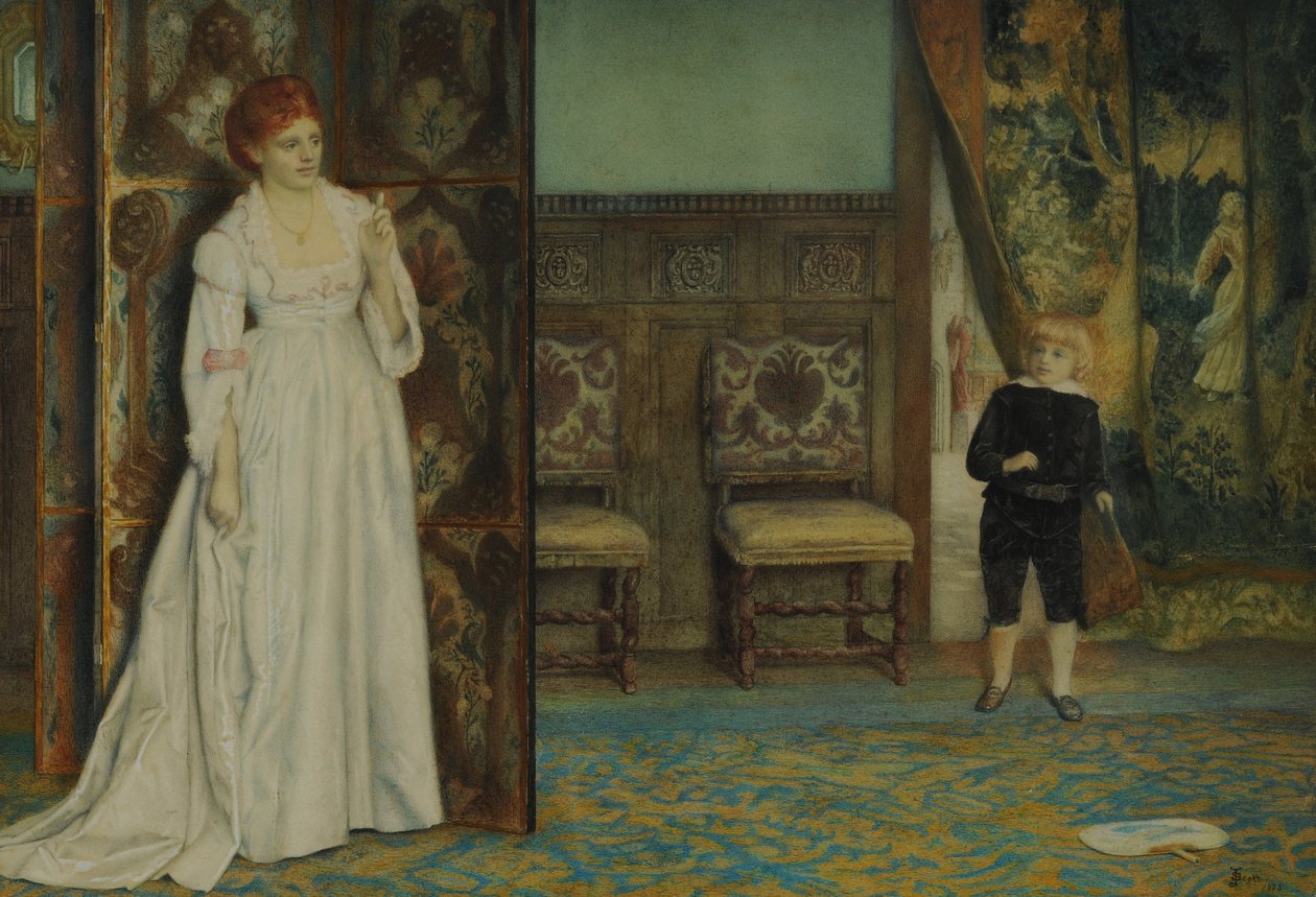Hide and Seek, 1873 (wc no papel) de John Scott