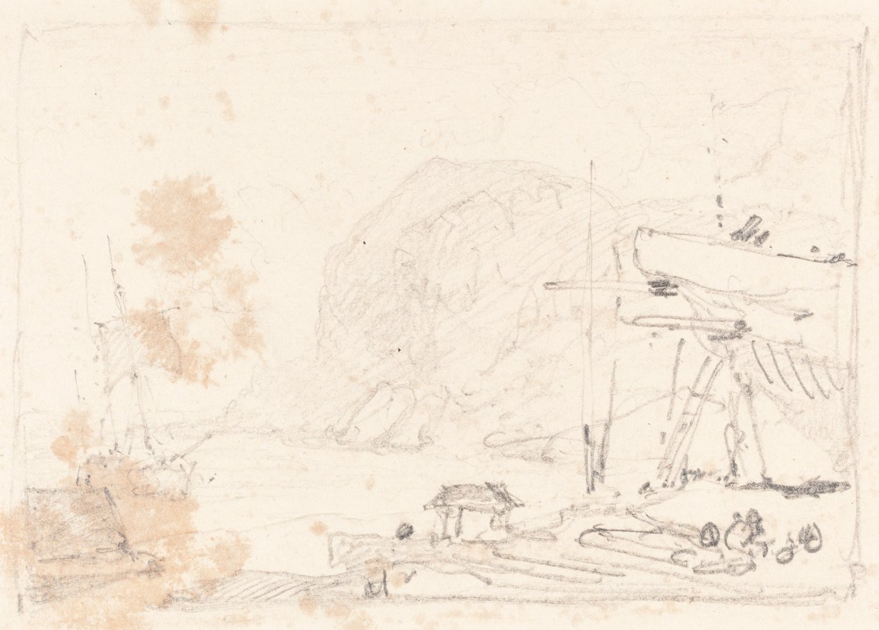 Uma doca seca de John Sell Cotman