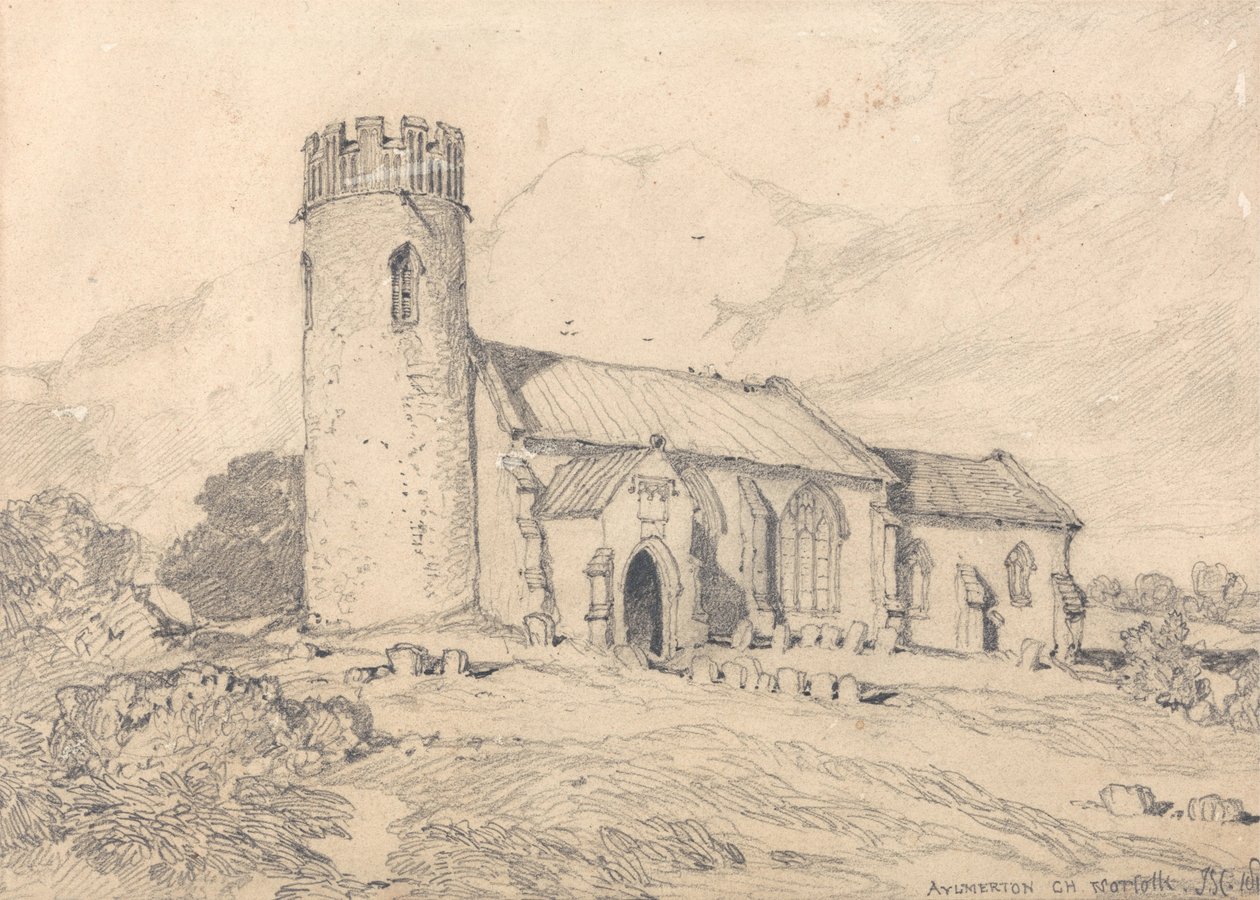 Igreja de Aylmerton; Norfolk, do sudoeste de John Sell Cotman