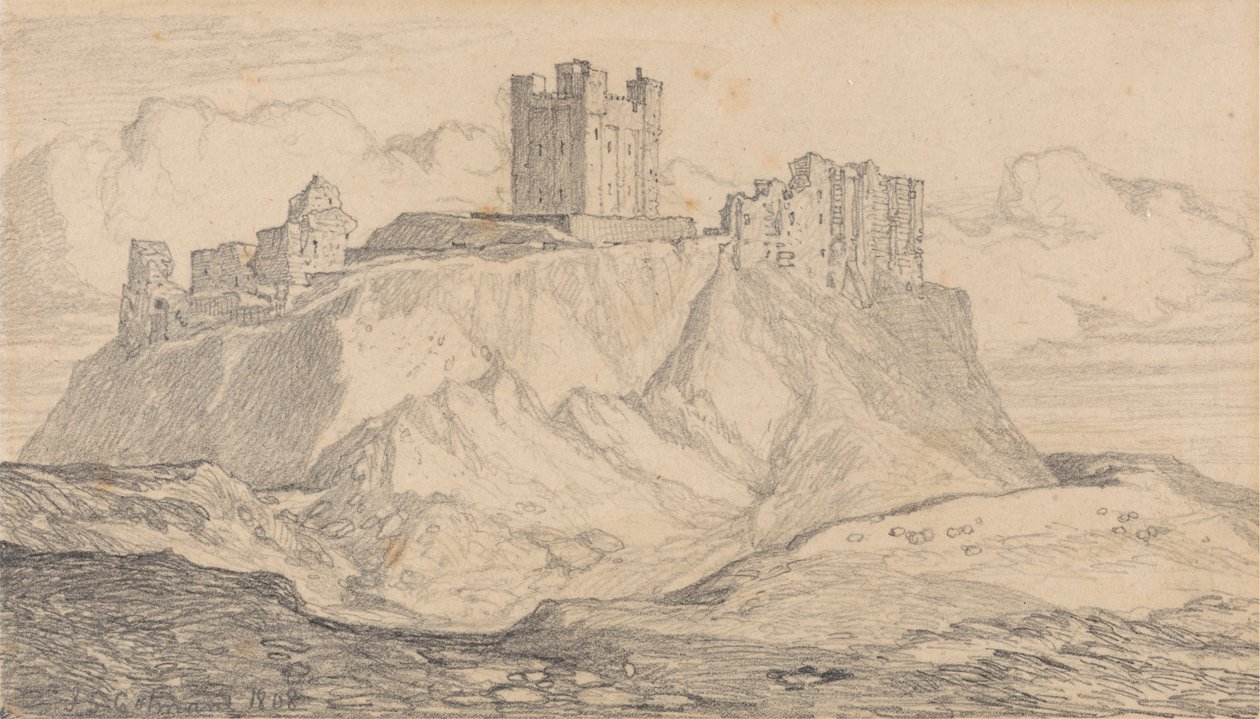 Castelo de Bamborough, Northumberland de John Sell Cotman