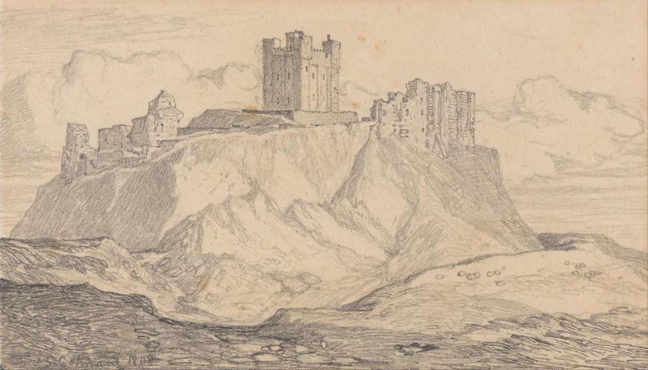 Castelo de Bamborough, Northumberland de John Sell Cotman