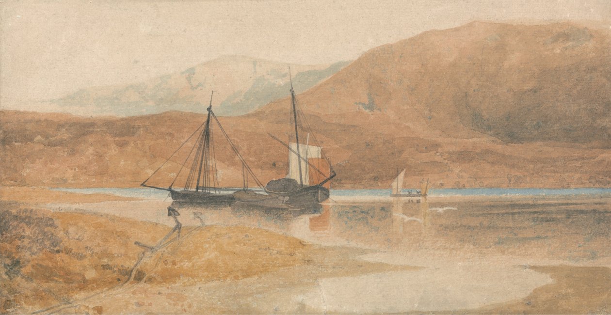 Estuário de Barmouth com Cader Idris, Norte do País de Gales de John Sell Cotman