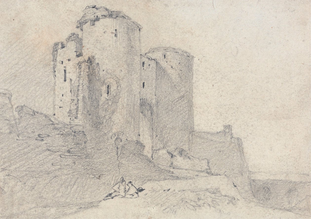 Castelo de Beeston, Cheshire: entrada do castelo de John Sell Cotman