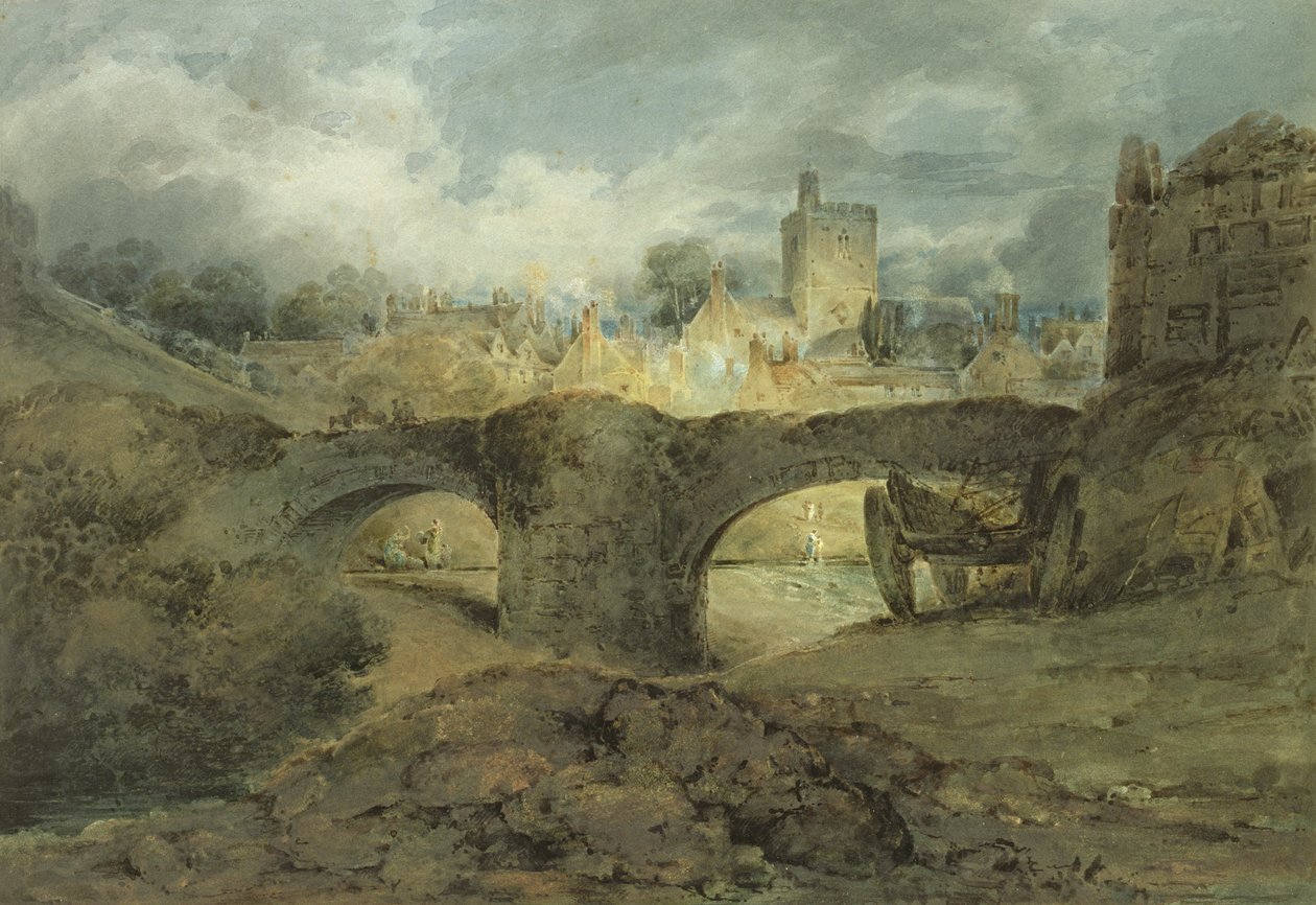 Brecknock, c.1801 (wc com goma arábica sobre papel) de John Sell Cotman