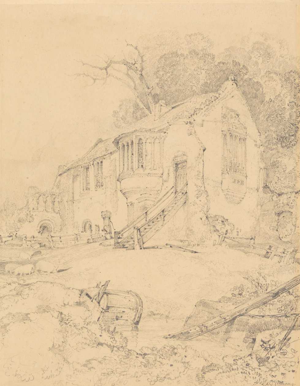 Priorado do Castelo do Acre, Norfolk de John Sell Cotman