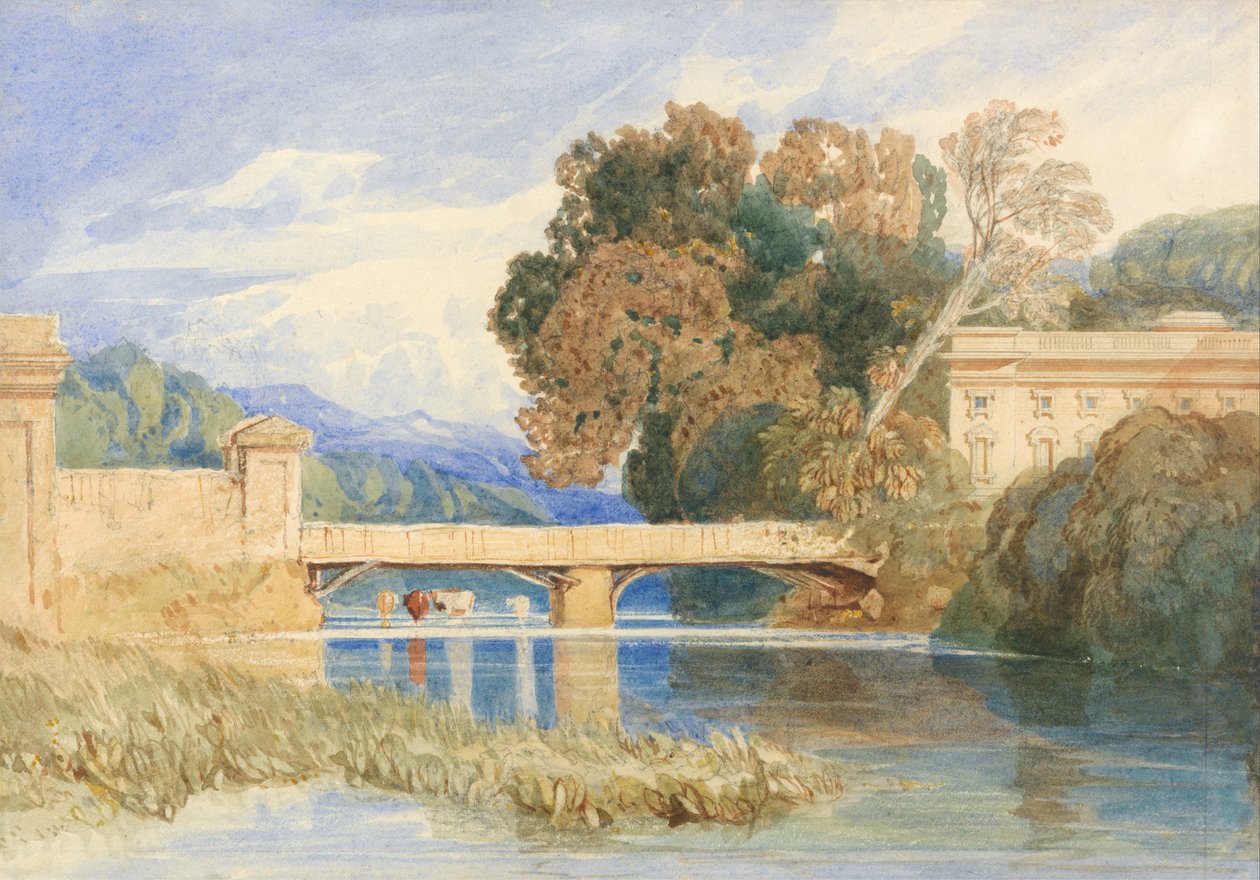 Chateau Navarre, perto de Evreux, Normandia de John Sell Cotman